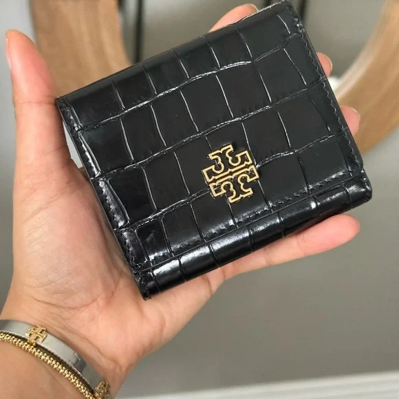 1018$+!! New Tory Burch Britten Black Leather Satchel & Matching Bifold Wallet - Picture 16 of 17